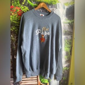 Vintage members mark. Sweatshirt best papa  embroiled size size XL  Men .